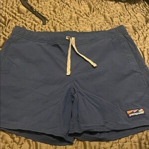 Patagonia Navy Swim Shorts with Drawstring